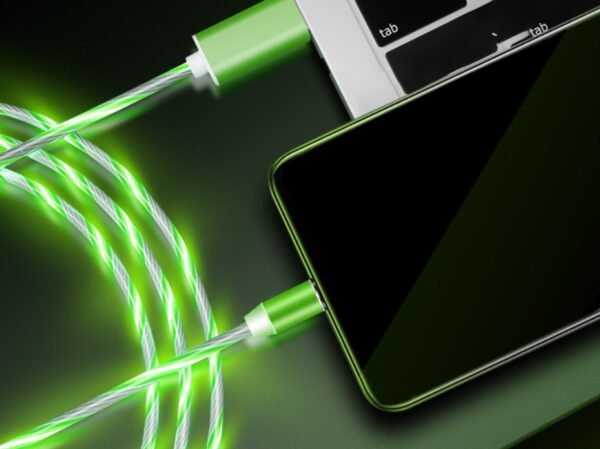 Compatible with Apple, Flowing Ligh Magnetic Streamer Data Line Cable for Iphone Android Typec – Bild 7