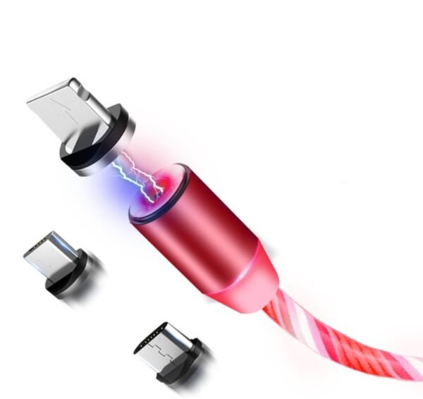 Compatible with Apple, Flowing Ligh Magnetic Streamer Data Line Cable for Iphone Android Typec – Bild 8