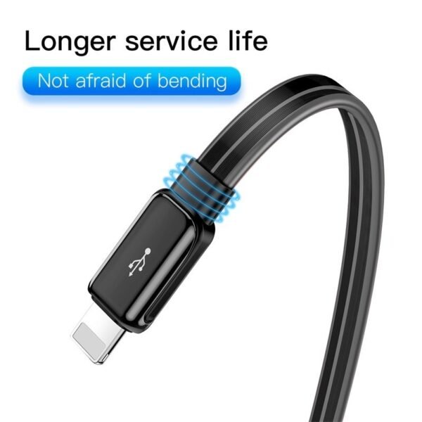 Compatible With , Compatible With , Baseus Flat Glowing 2.4A USB Cable For  Xs Max 8 Plus 1M Fast Charging Sync Data Line LED USB Cable For  SE 7 Cabo – Bild 3