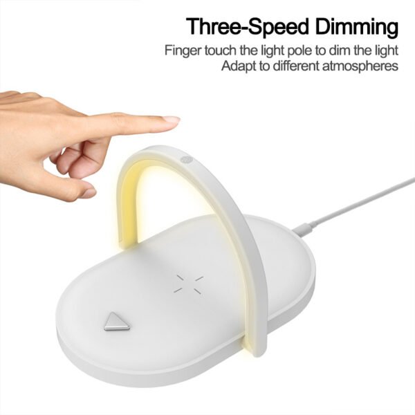 3 In 1 Foldable Wireless Charger Night Light Wireless Charging Station Stonego LED Reading Table Lamp 15W Fast Charging Light – Bild 5