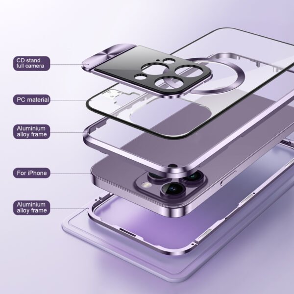 Metal Frame Phone Case Backboard Single-sided Large Window Bracket Suitable – Bild 3