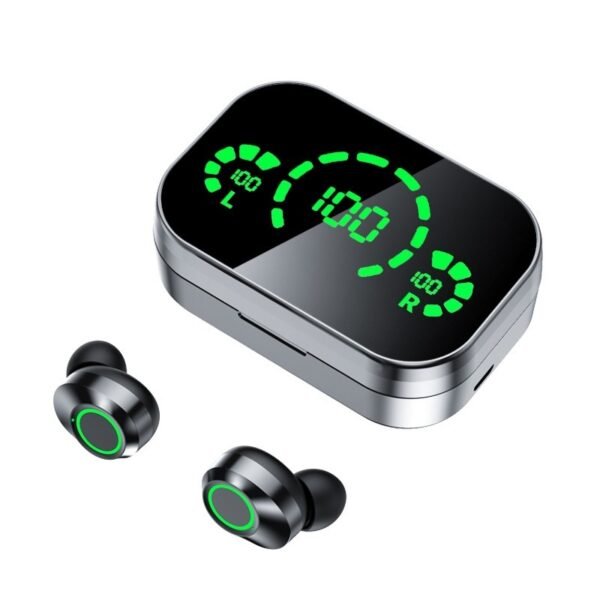 YD03 Wireless Bluetooth-compatible Headset TWS Large Screen Smart Digital Display In Ear Breathing Light – Bild 5